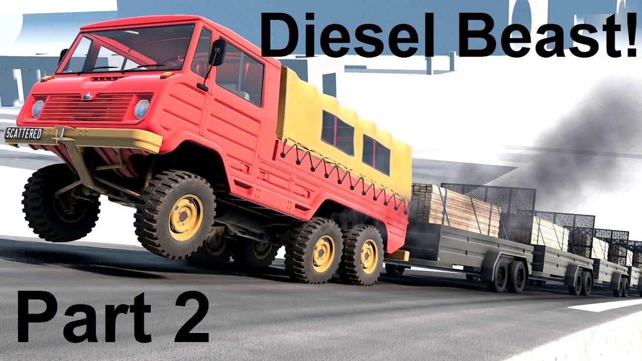 The Diesel Stambecco Is A Towing Beast! Pull Test Part 2 | BeamNG. Drive