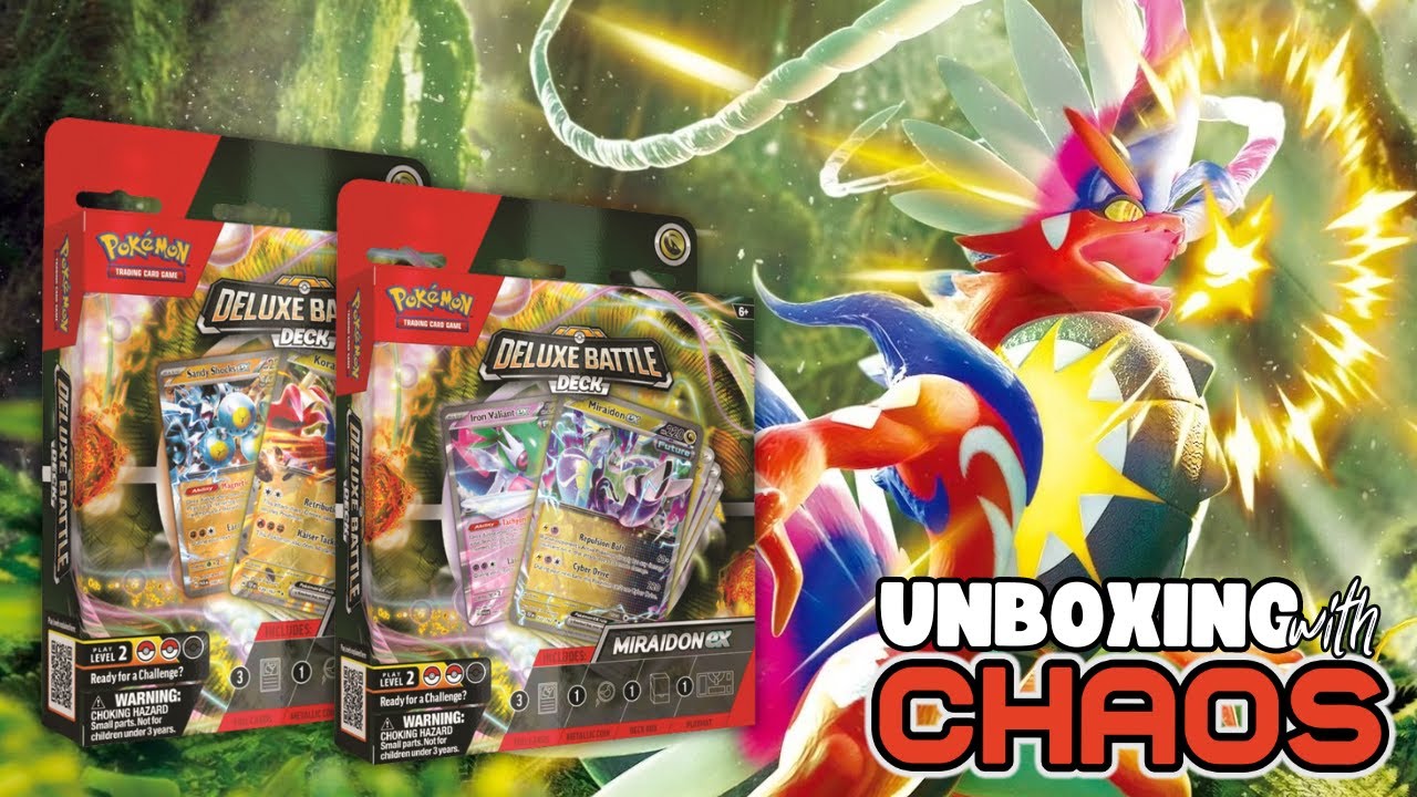 Pokemon Miraidon EX & Koraidon EX Deluxe Battle Decks | UNBOXING