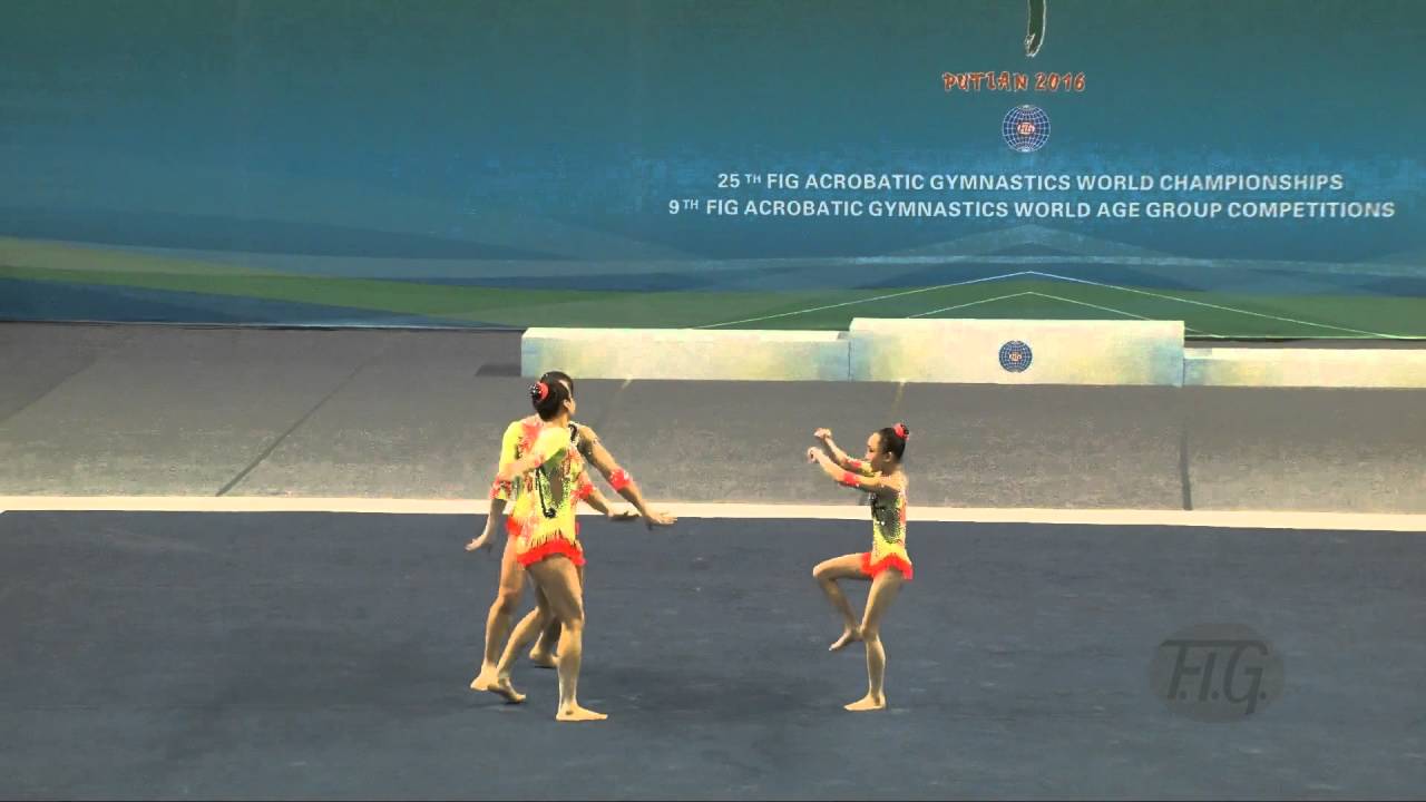 DPR Korea (PRK) -  2016 Acrobatic Worlds, Putian City (CHN) Combined  Women's Group