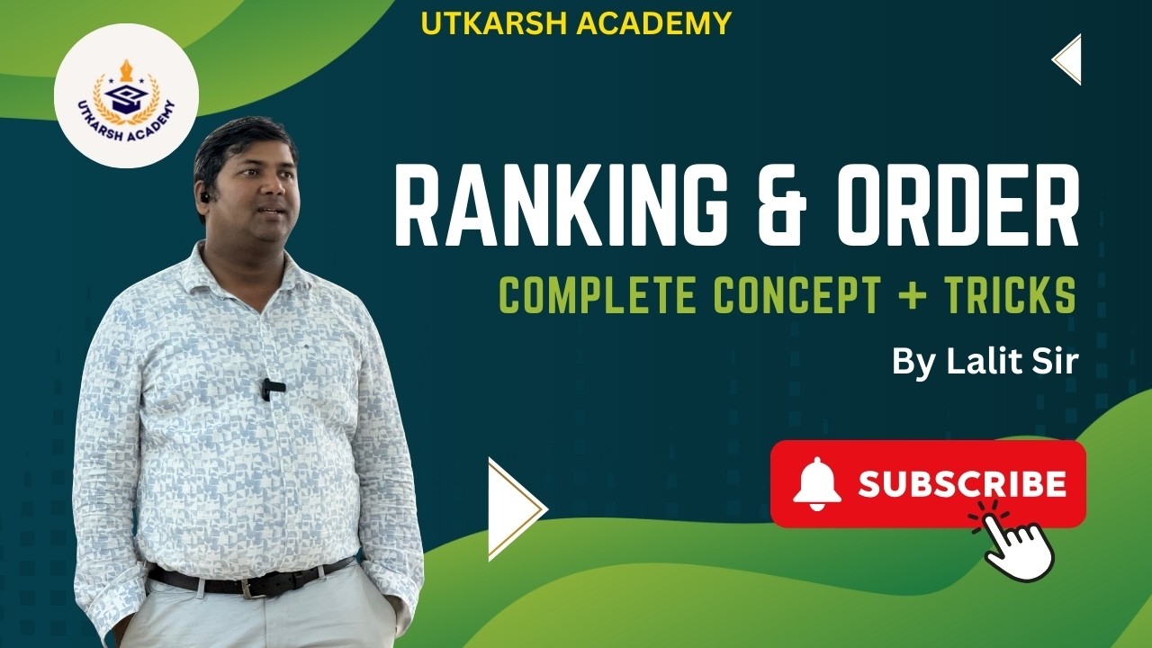 Ranking & Order | Complete Concept + Tricks | Utkarsh Academy