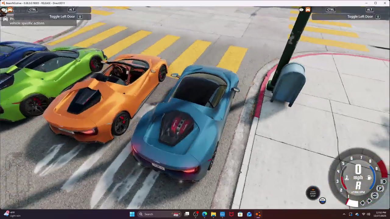 Driving all of the configs of the Civetta Scintilla down a hilly road in Beam.ng Drive.