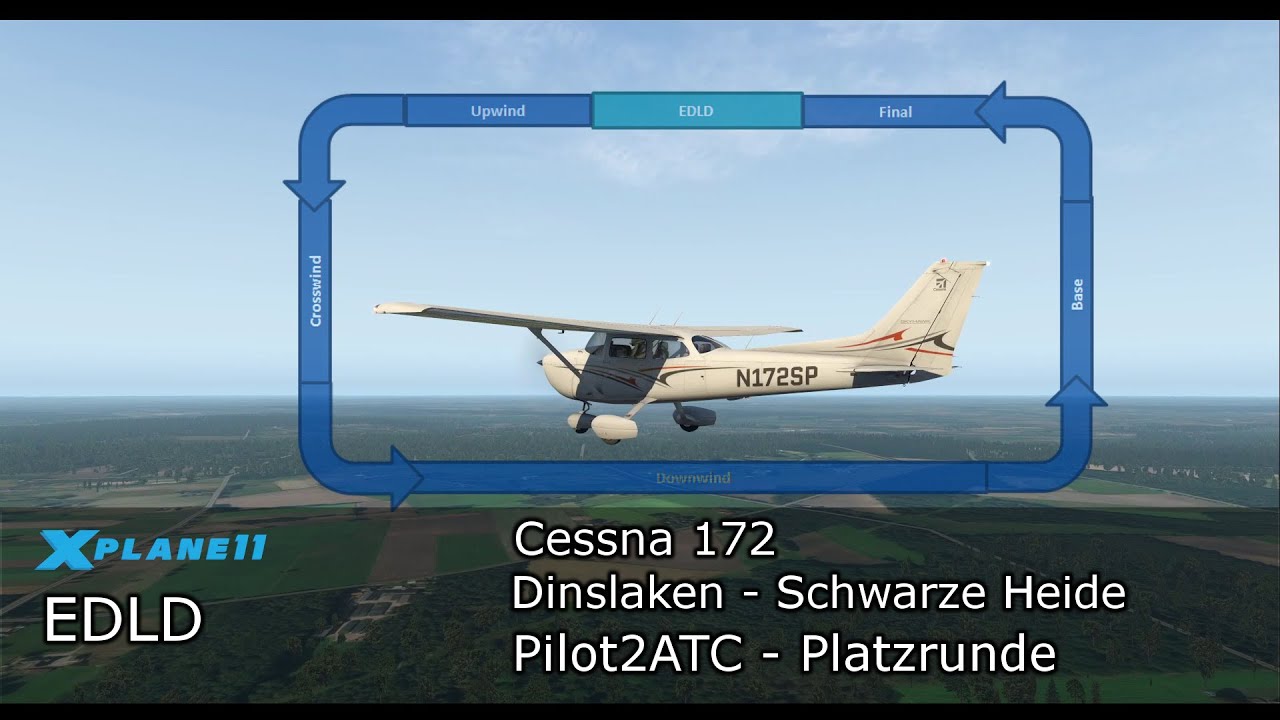 Pilot2ATC - Platzrunde - EDLD - Dinslaken / Schwarze-Heide - X-Plane 11