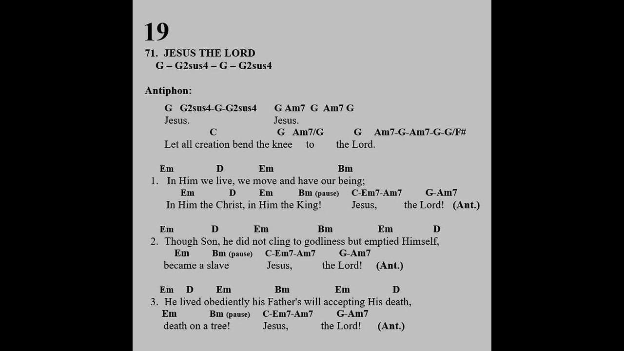 Jesus the Lord - St. Louis Jesuits | Communion (Chorus)