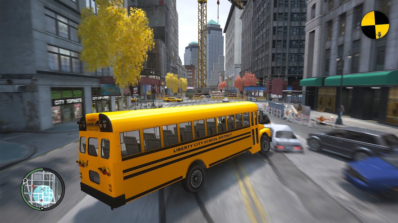GTA 4 Crazy School Bus Crashes Ep.83