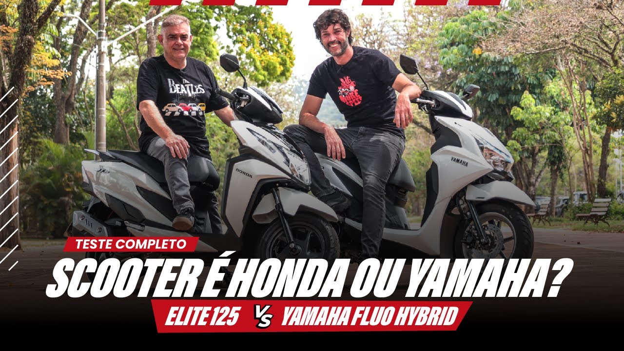 Scooter é Honda ou Yamaha? | Teste completo entre a Elite 125 x Yamaha Fluo Hybrid