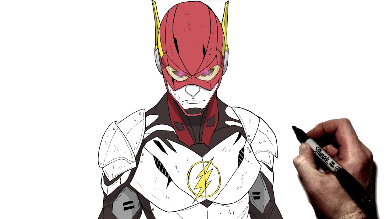 How To Draw Evil Flash | Step By Step | Suicide Squad Kill The Justice League