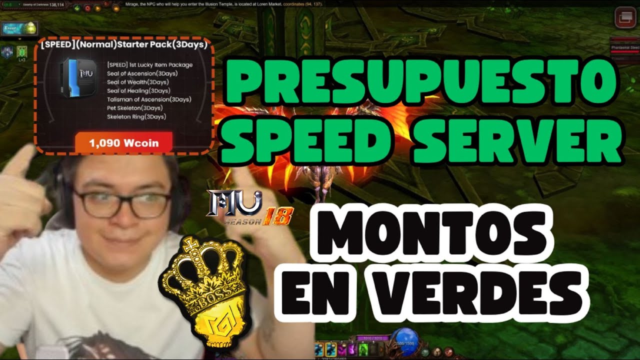 🤑 CUANTO CUESTA SUBIR HASTA 800 EN SPEED SERVER 2025 🤑 MONTOS EN VERDES ⚡️ Mu Online S18.2 🤑