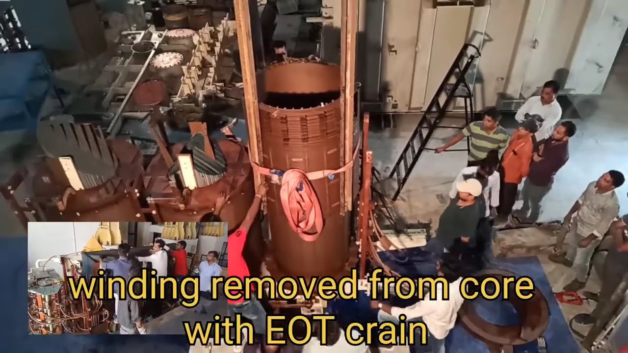 11x 132 kv  25 mva power transformer winding replacement process.
