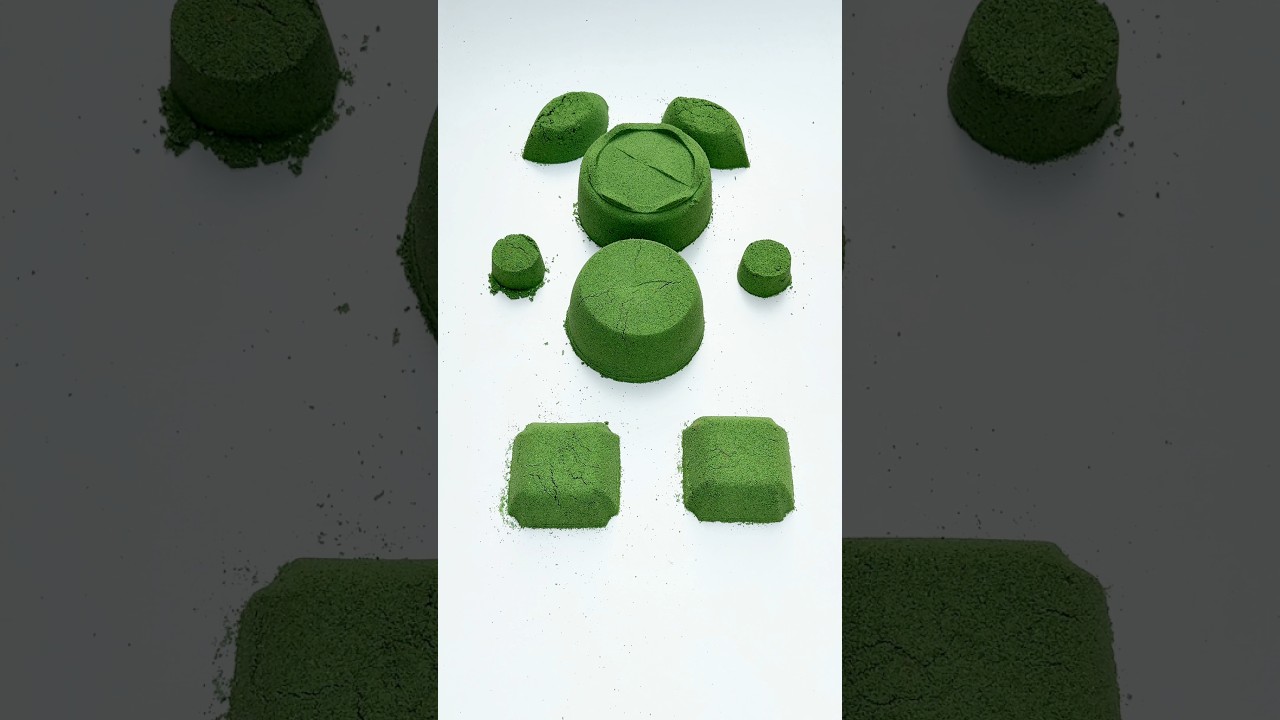 Oddly Satisfying Kinetic Sand Faces Crushing | Cute Shapes Hammer Smash ASMR😍 #shorts