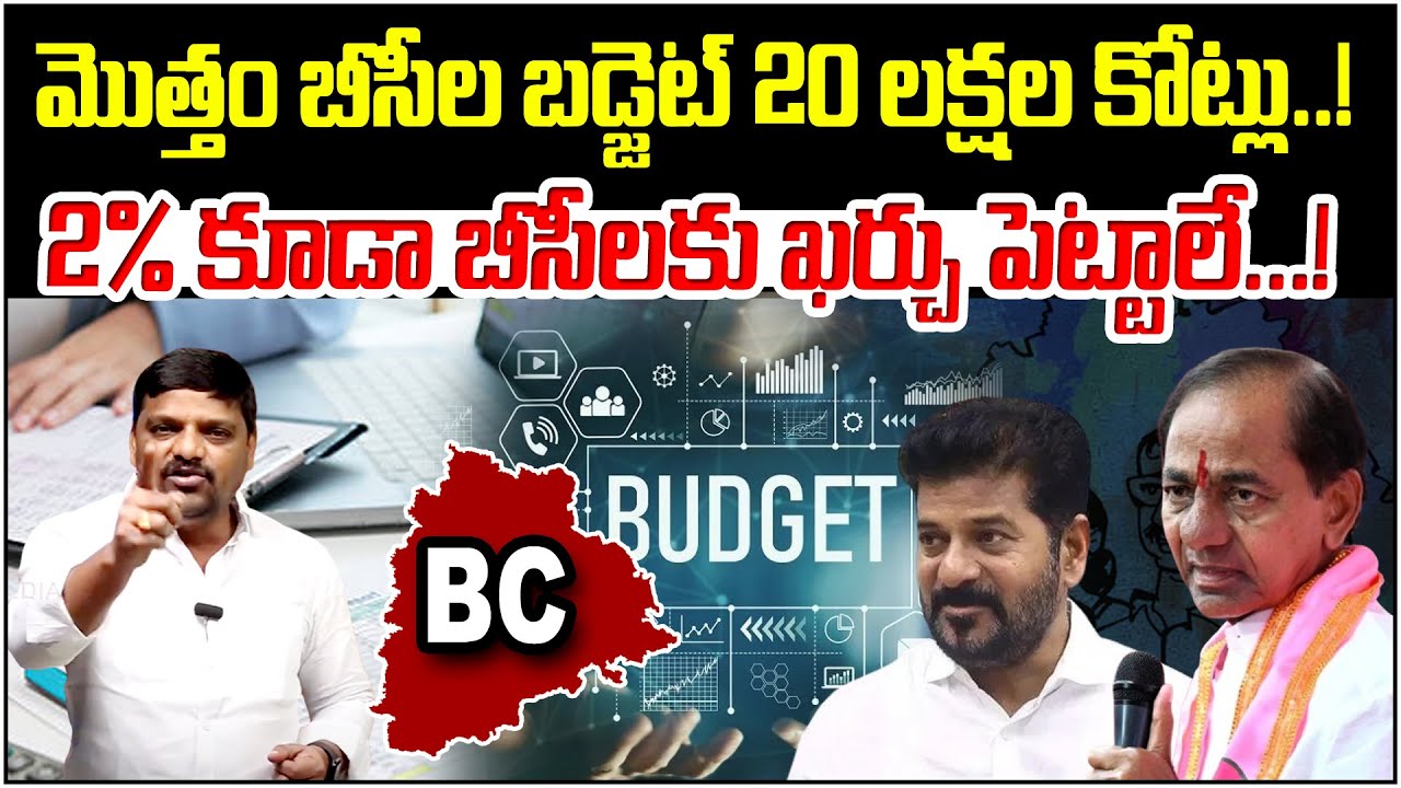 Telangana BC Budget Reality – ₹20 Lakh Crores Allocated, Only 2% Spent on BC Welfare!