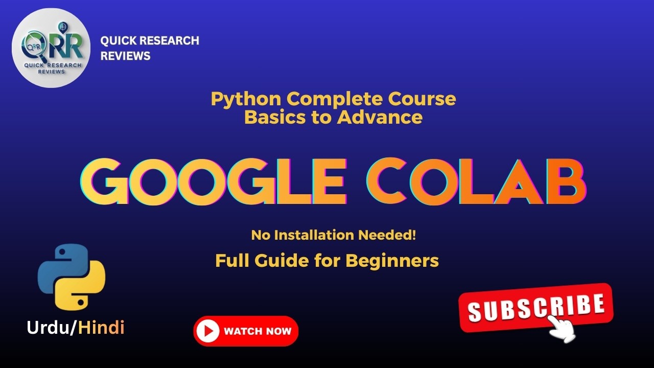 How to Use Google Colab for Beginners | Run Python in the Cloud (Step-by-Step Guide) | Urdu/Hindi
