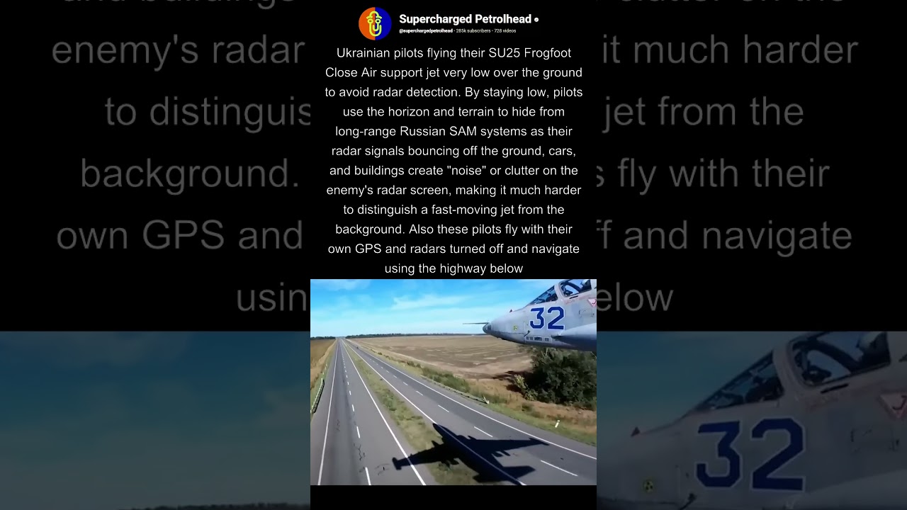 Ukrainian jets flying very low over highway