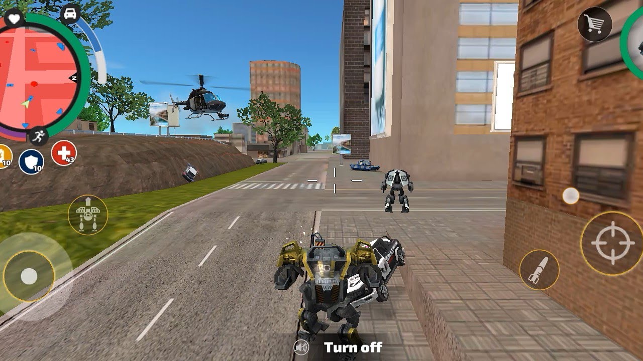 Dangerous Robot vs Police Machines 🤖🚓 | Helicopter & Tank Battle Game #ropeherovicetown 