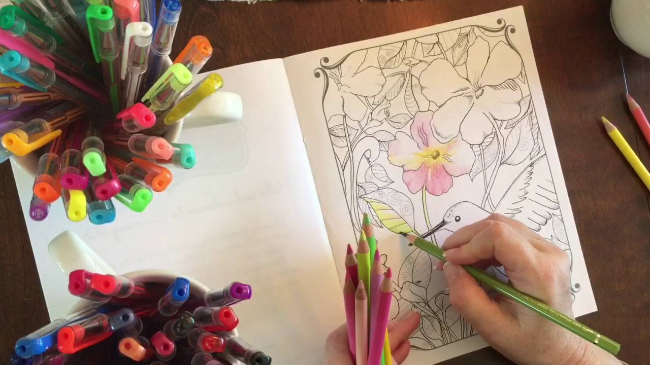 Coloring with Faber Castell Pencils and Gel Pens