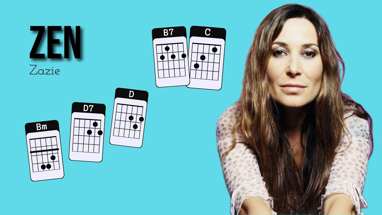 Zen   Zazie cover guitare avec les accords #tabs