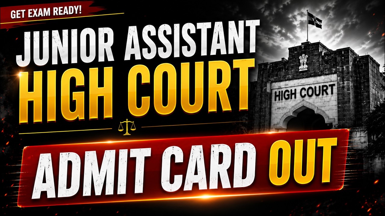 Junior Assistant High Court Admit Card Out - Exam On Time  @TripleSClasses