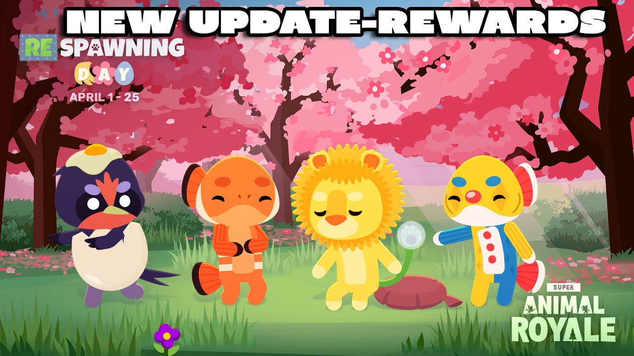 Amazing NEW FREE rewards-SKINS In Super Animal Royale Easter Update!