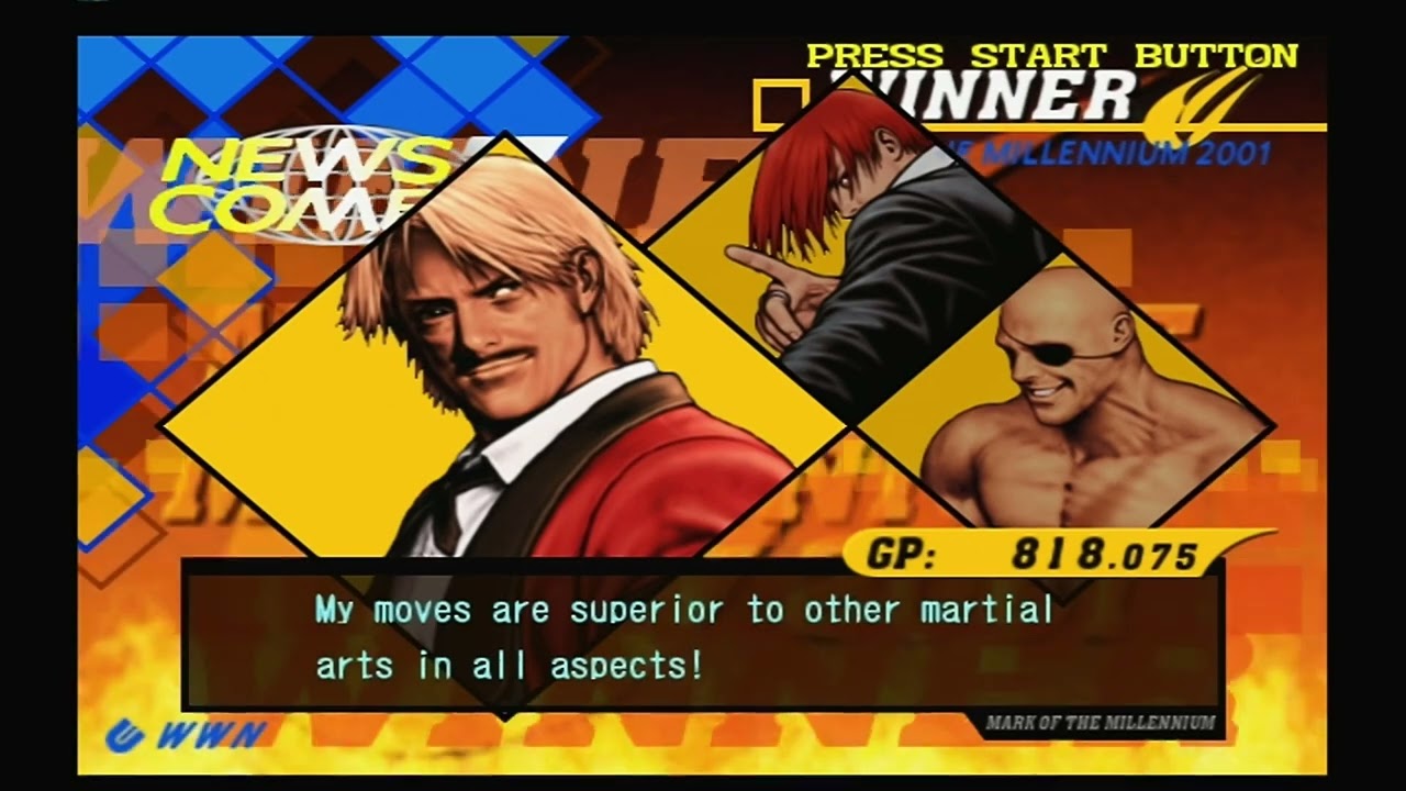 Iori/Sagat/Rugal Arcade Capcom Vs SNK 2 PS2 On Ps3 1080p 60fps