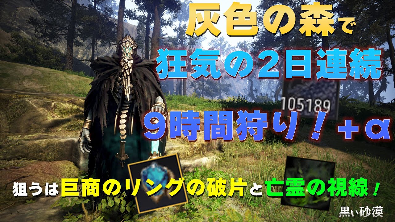 3連休なので灰色の森で限界まで狩り！2日連続9時間狩りで...手がぶっ壊れる！？【黒い砂漠】