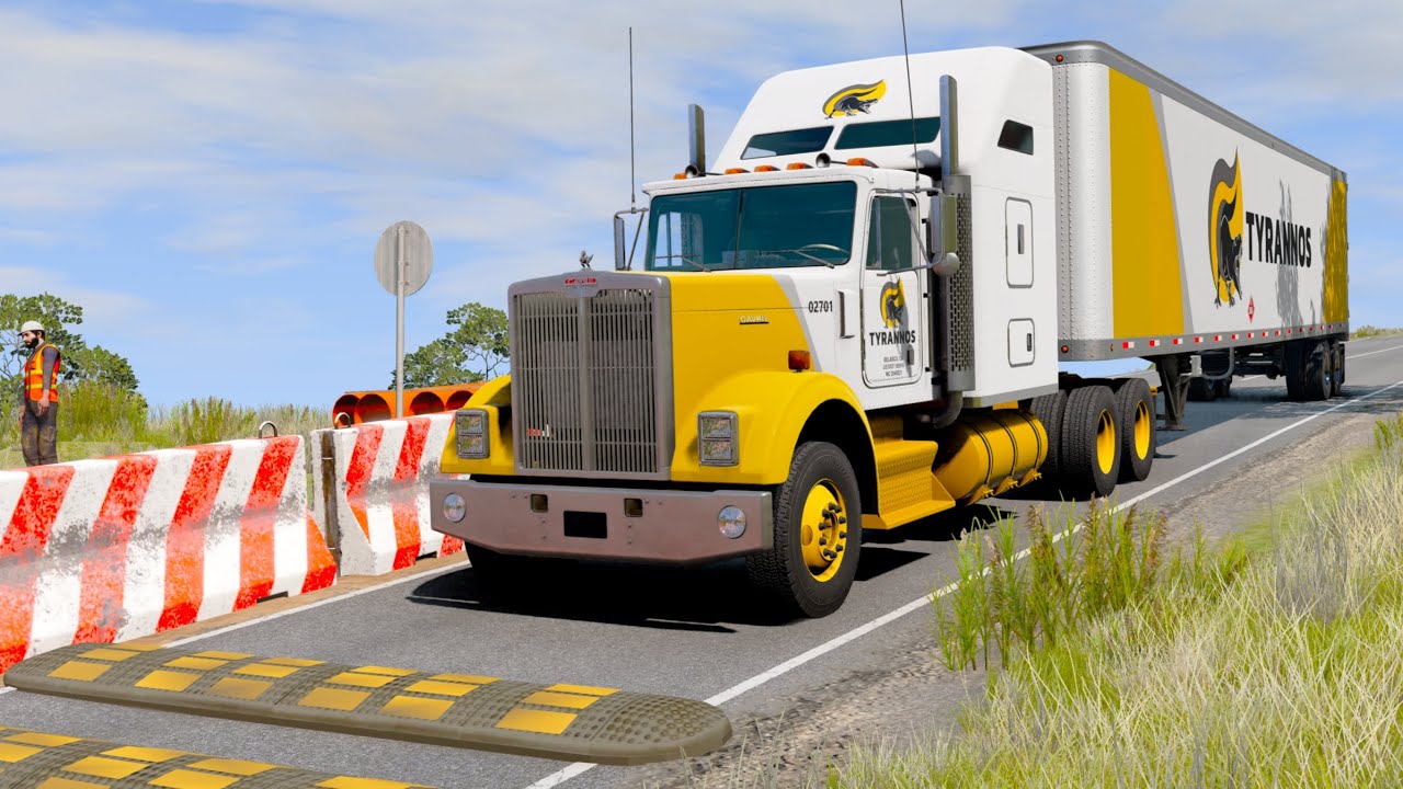 Trucks vs Speedbumps #23 | BeamNG Drive | TruckBumps