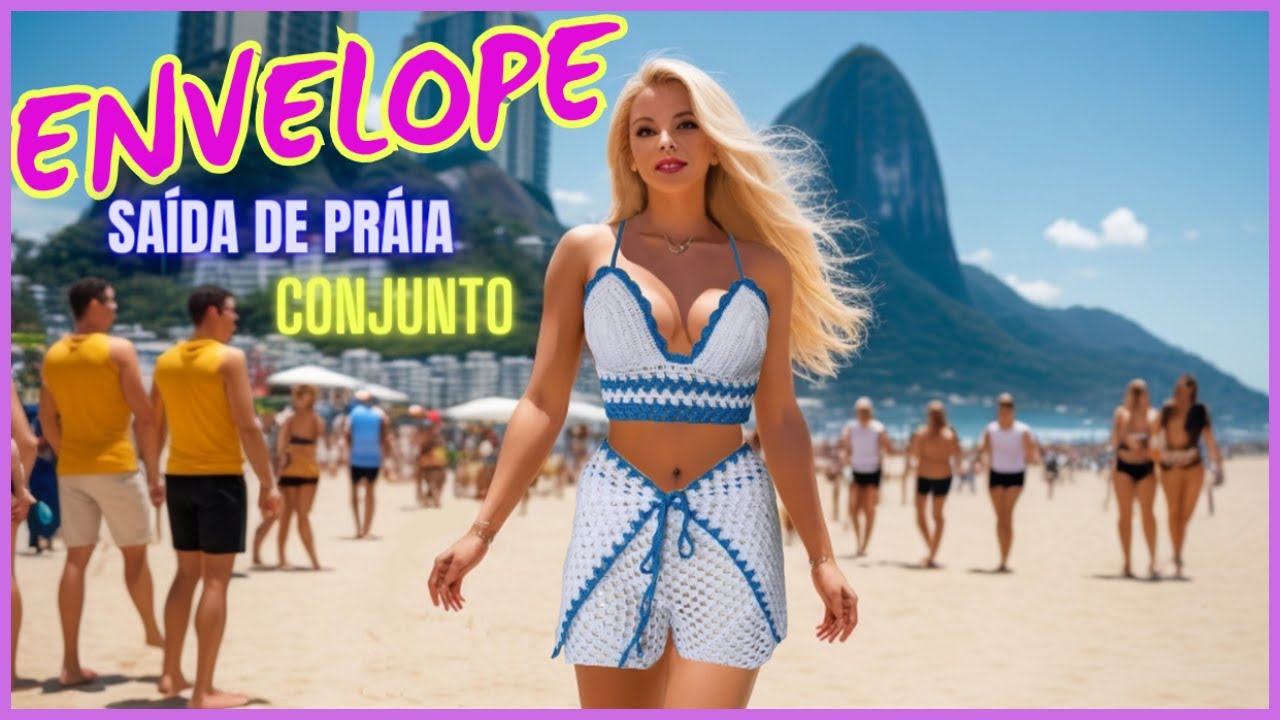 SAÍDA DE PRAIA EM CROCHÊ ENVELOPE🤩