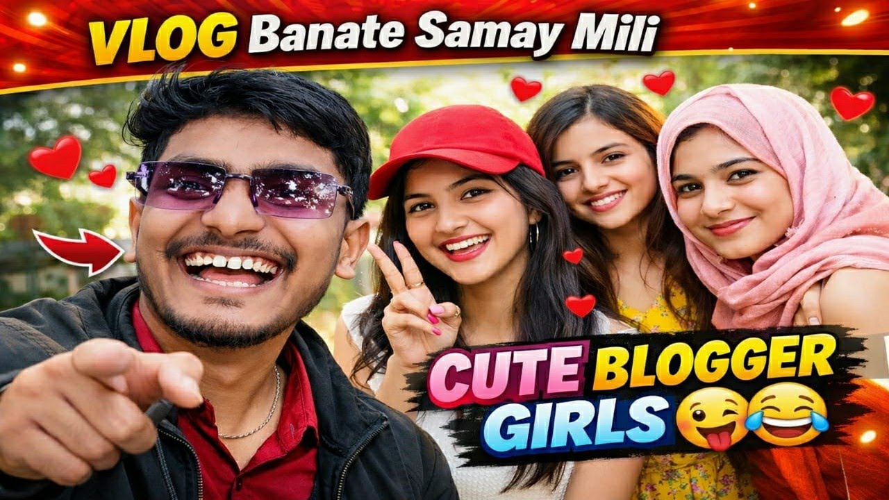Vlog Banate samay mili Cute blogger Girls😂