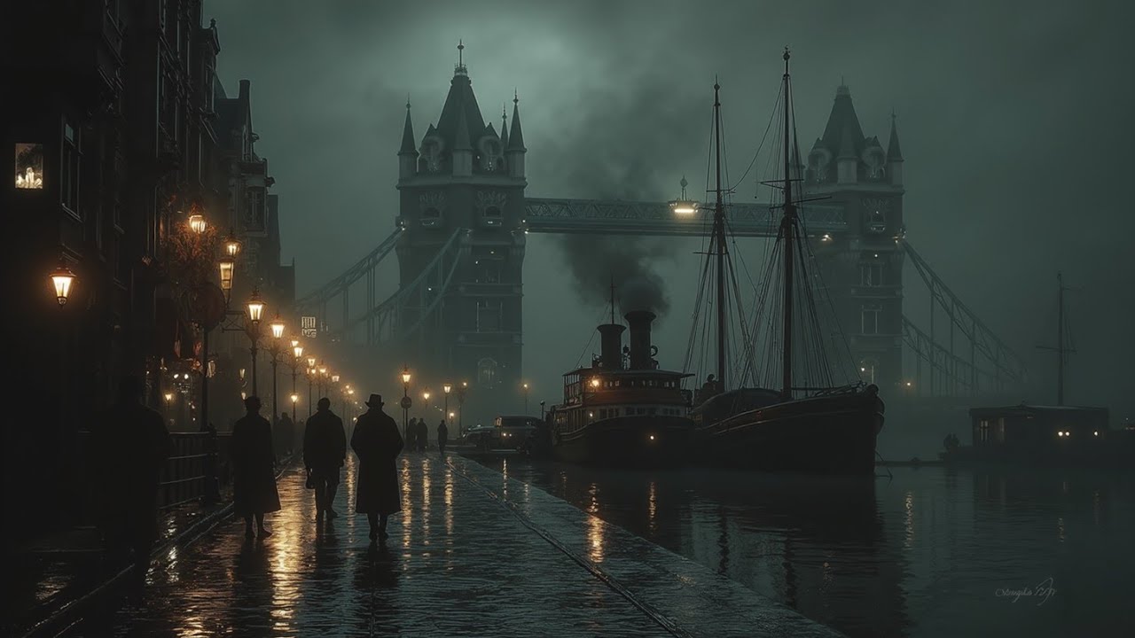 Dark Academia Piano Music ~ Foggy London Study Ambient – Mysterious Melodies for Focus
