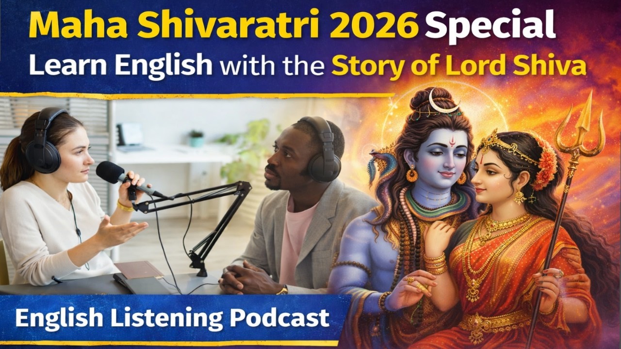 Maha Shivaratri 2026 Special | English Listening Practice with the Story of Lord Shiva