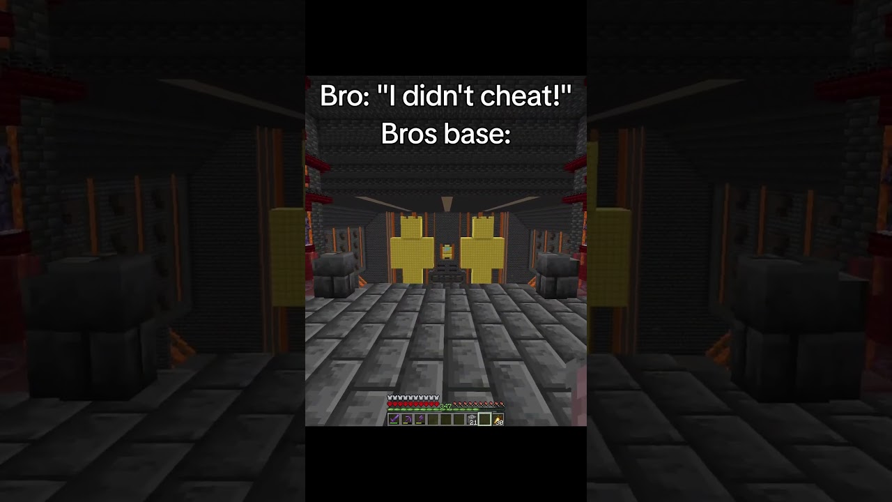 Bro always cheating.   #minecraft #scliffer #funny #joke #relatable #skit