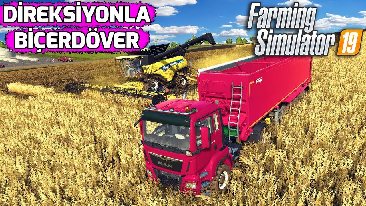 FARMING SIMULATOR 19 // DİREKSİYON İLE BİÇERDÖVER !! #18