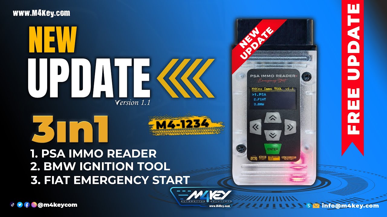 How to Update M4K Psa Immo Reader Emergency Start  3 in 1 PSA FIAT BMW