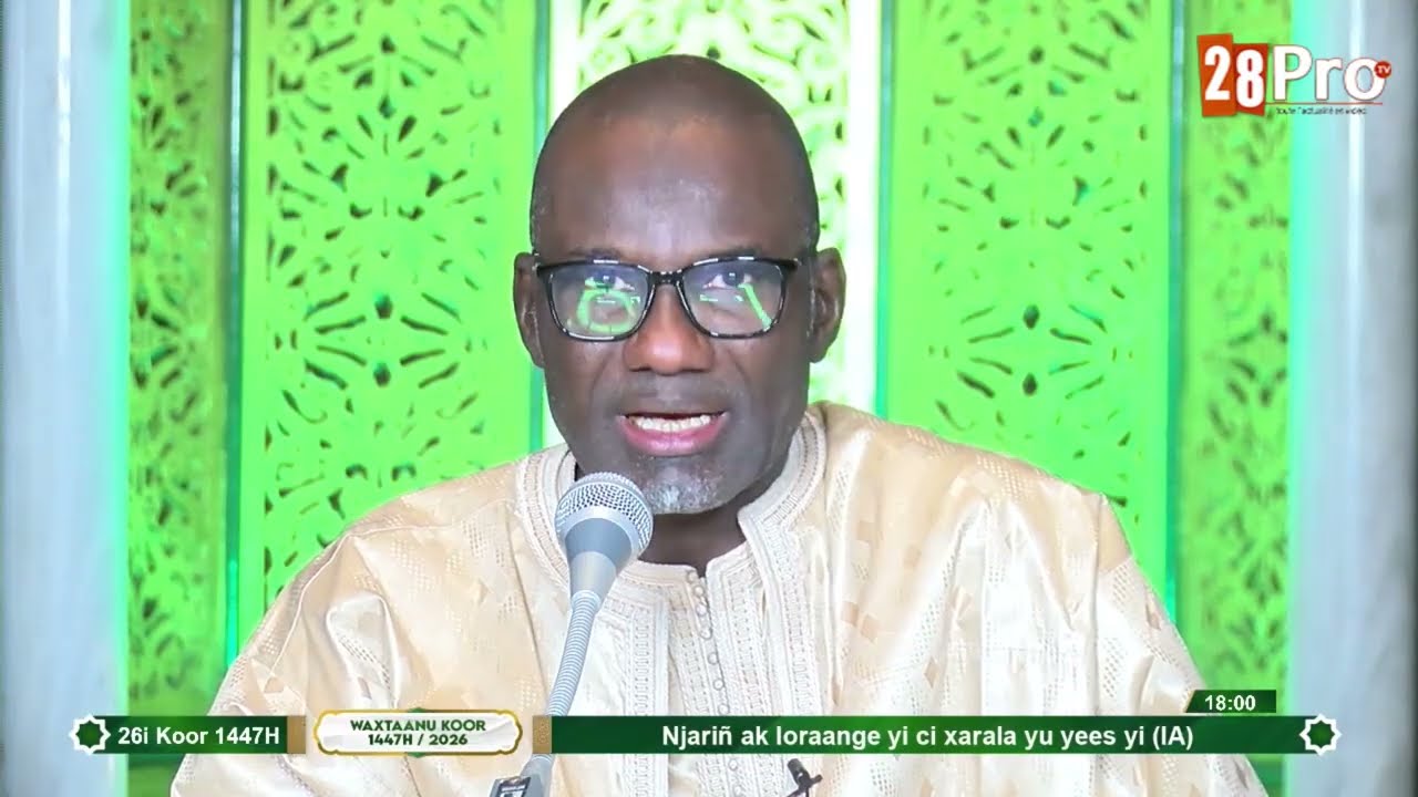 Conférence 26ème jour Waxtaanu Koor 2026 à la Grande Mosquée Touba avec Serigne Cheikh Fatma Mbacké