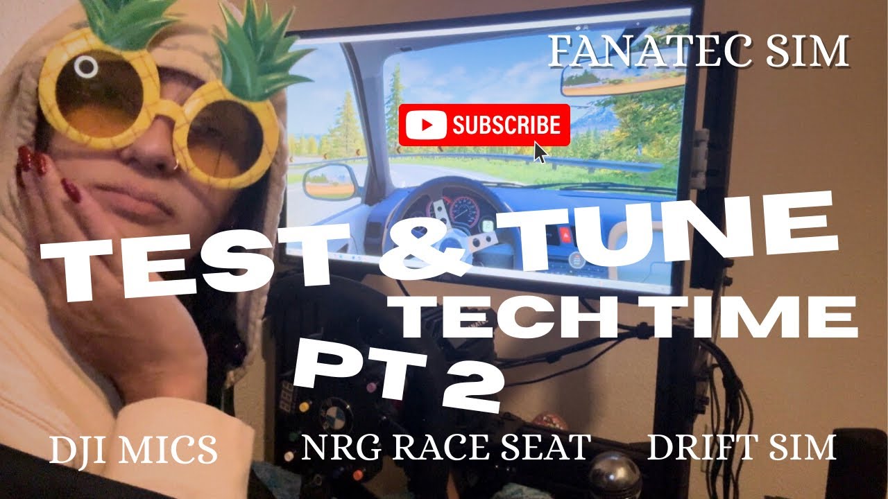 Fanatec Drift Sim Test & Tune Tech PT 2 | DJI Mics | Learning to Drift