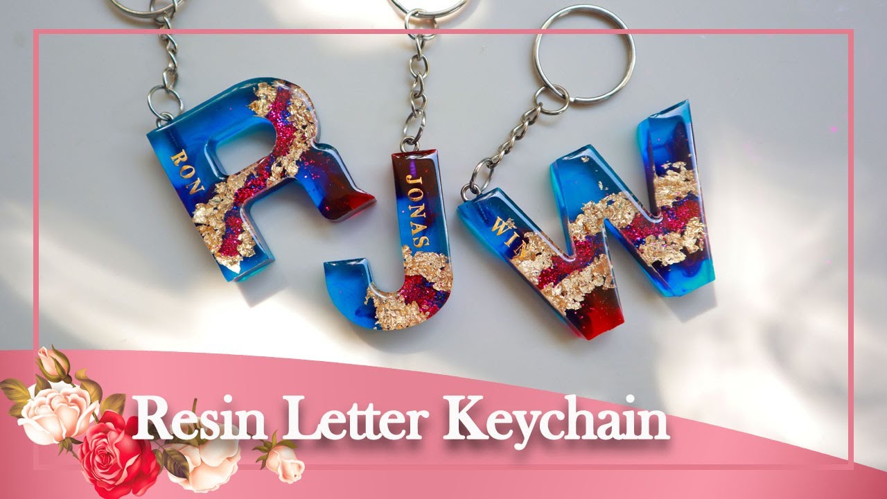 Epoxy Resin Letter Keychains for Beginners | Resin Letter keychains Ideas | Alphabet Keychain