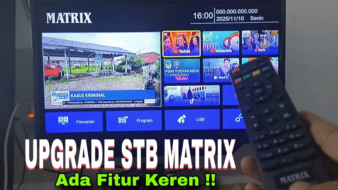 Cara Upgrade STB Matrix Apple Merah HD terbaru Dengan Tema UI PLUS