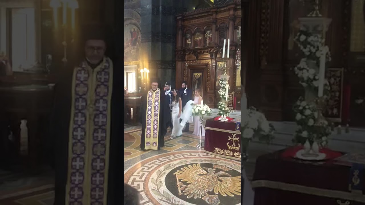Priest tells groomsmen to F off.  Very rude   Greek church