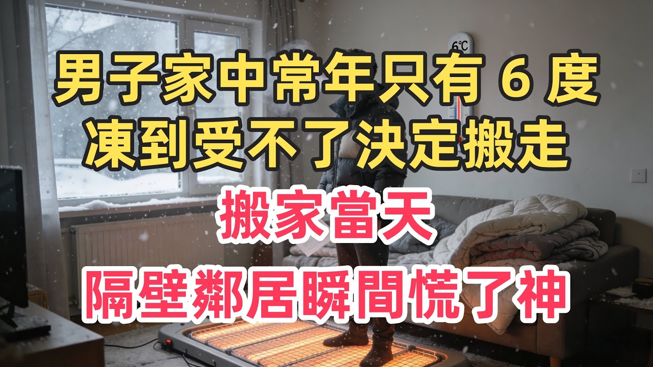 男子家中常年只有 6 度，凍到受不了決定搬走！搬家當天，隔壁鄰居瞬間慌了神