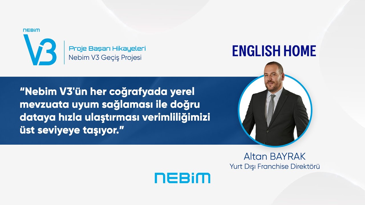 English Home | Nebim V3 Proje Geçişi