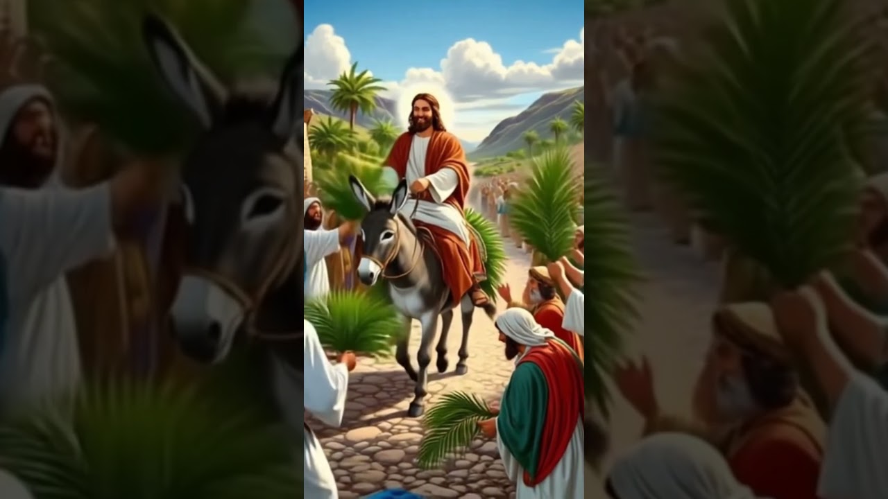 Jesus Entry into Jerusalem | Palm Sunday Celebration | Thanks Vlogs #shorts #god