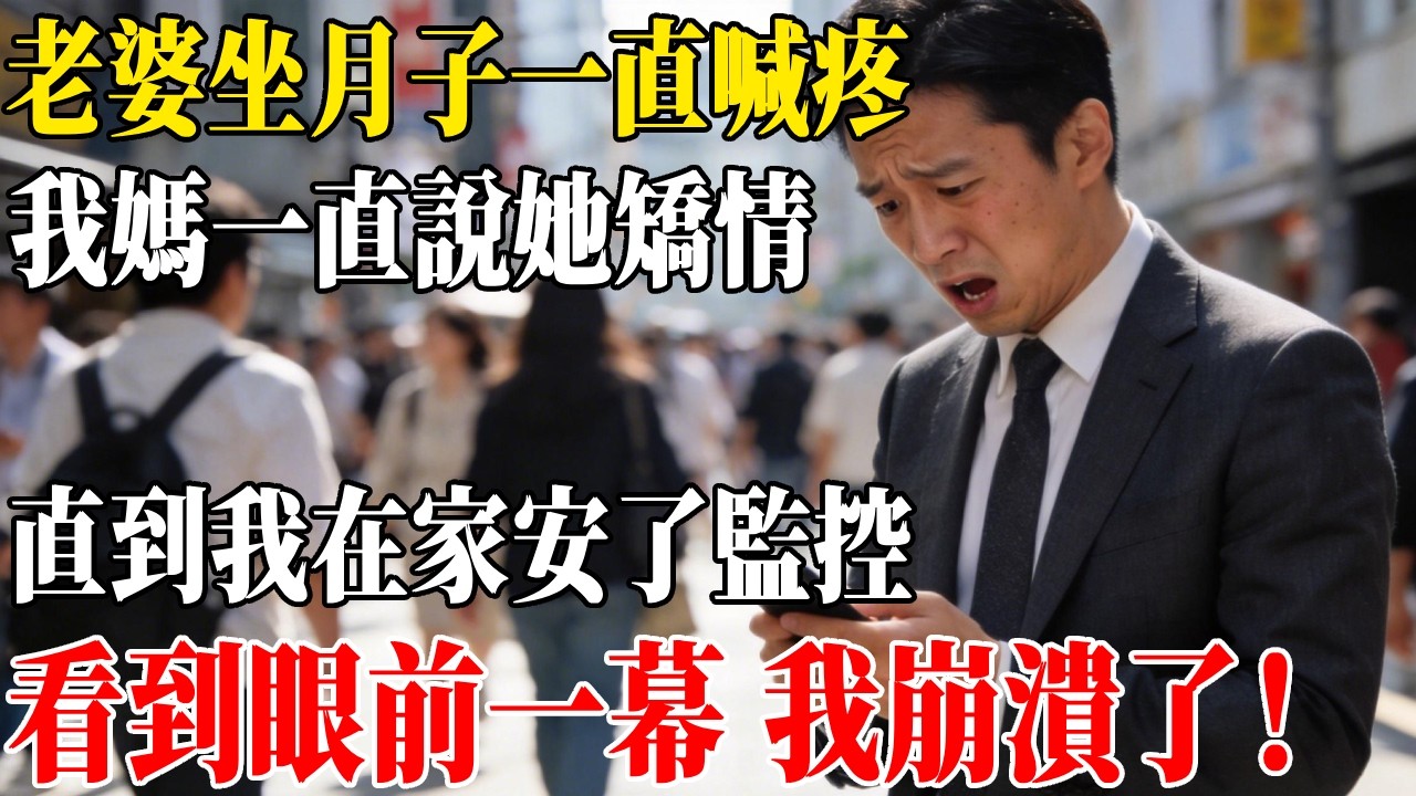 老婆坐月子一直喊疼，我媽一直說她矯情，直到我在家安了監控，看到眼前一幕 我崩潰了！#民間故事 #人間故事會