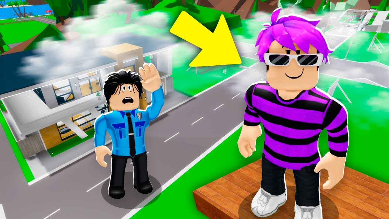 I HID FROM THE POLICE at the SKY BASE! (Brookhaven)
