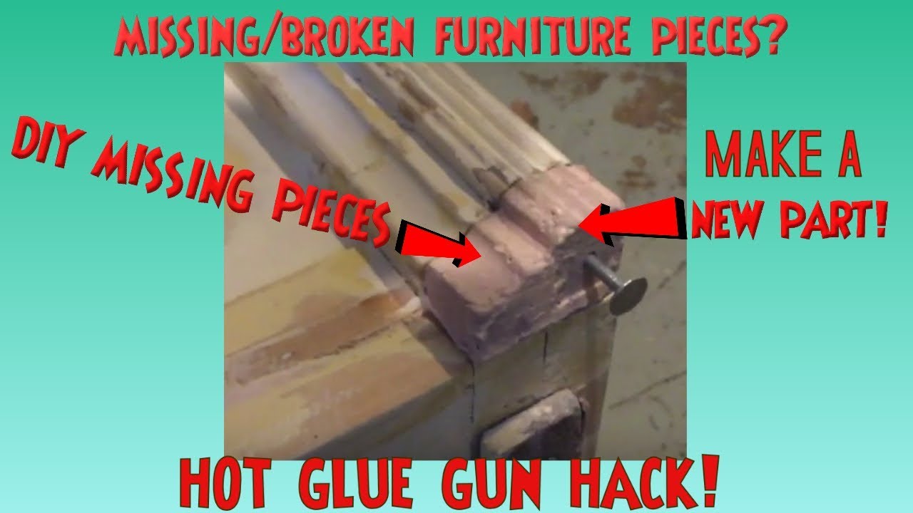 Missing Furniture Parts? Make a MOLD  *HOT GLUE GUN HACK! Casting Onlays, Roundette & Missing Parts