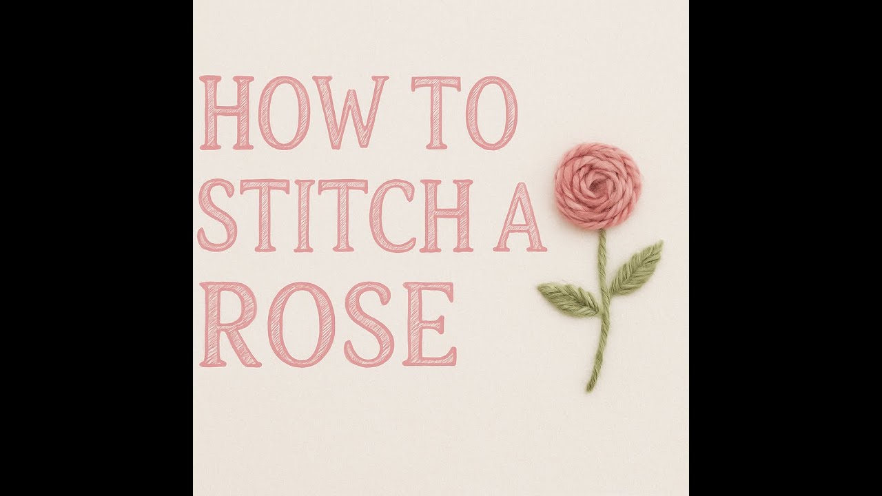 How to embroid a rose onto your garment! Beginner friendly!  Audio credit iksonmusic