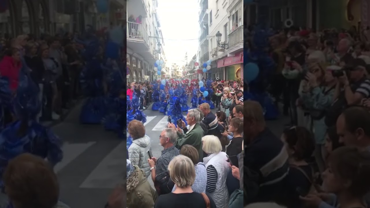 Colorful Street Parade in Spain - Festive Celebration