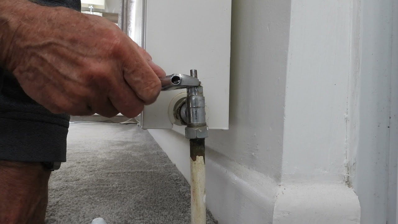 Radiator valve stiff or jammed and will not turn.