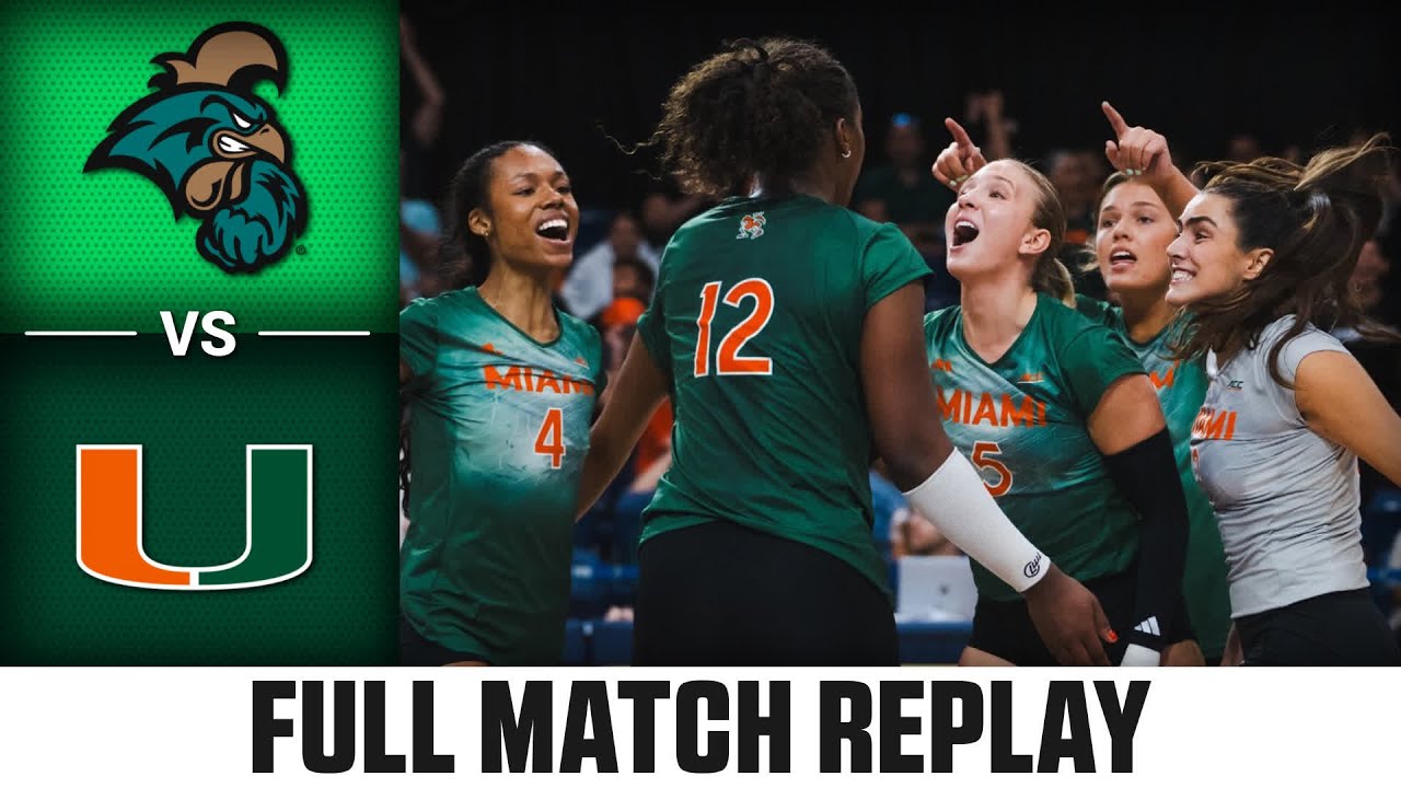 Coastal Carolina vs. Miami Full Match Replay | 2025 ACC Volleyball