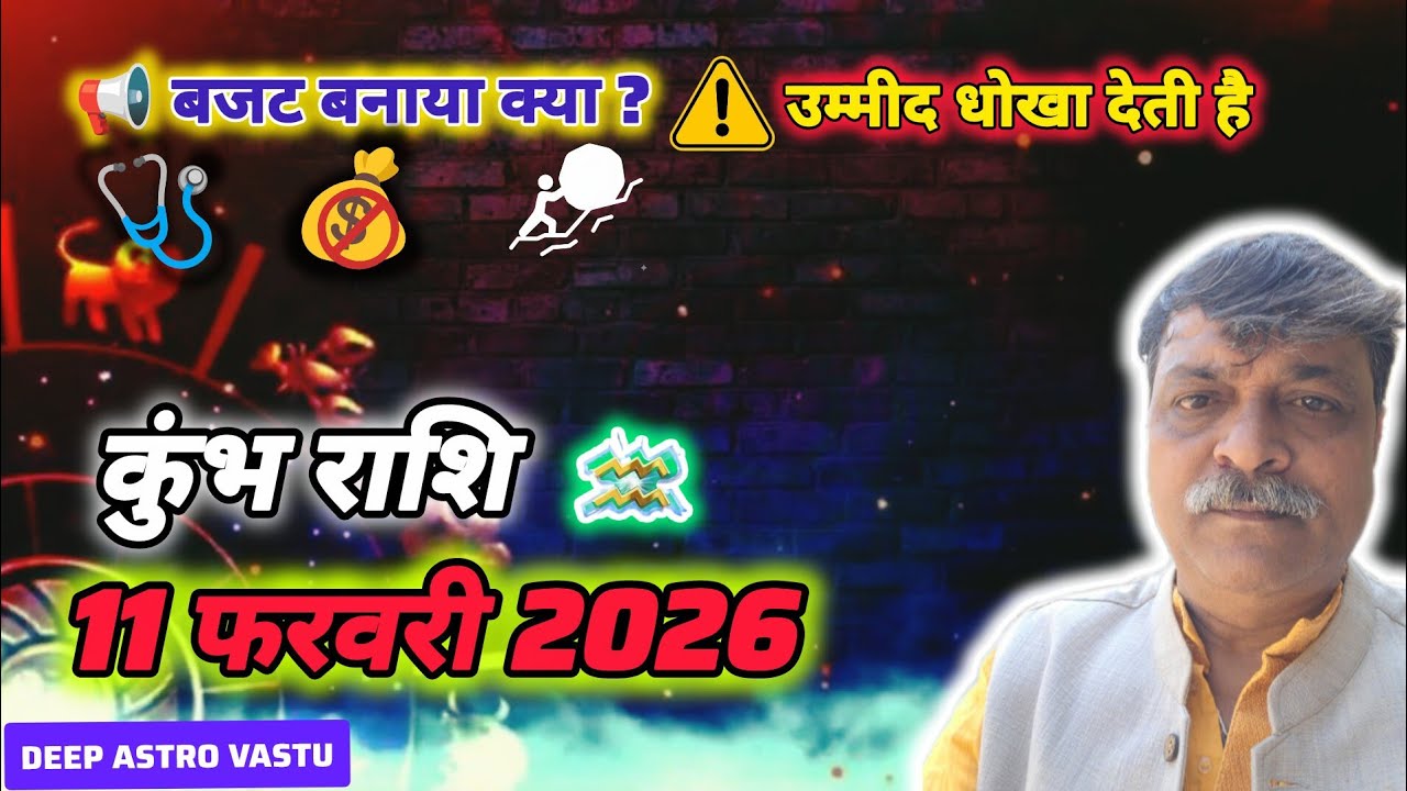 संभल जाएं कुंभ राशि वालों! 11 फरवरी 2026 का राशिफल | ⚠️ आज का बजट और स्वास्थ्य | 🚦तीन रंग से सावधान