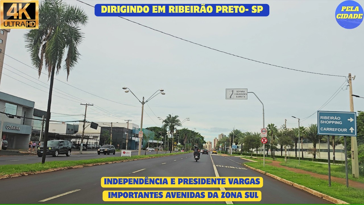 Conhecendo toda a extensão das avenidas Independência e Presidente Vargas - Rib. Preto-07/3/26-【4K】