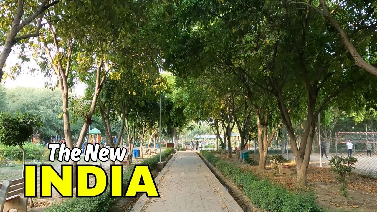 Real India 2021 🇮🇳 Urban Park New Delhi Walking Tour | Everyday City Life in 4K HDR