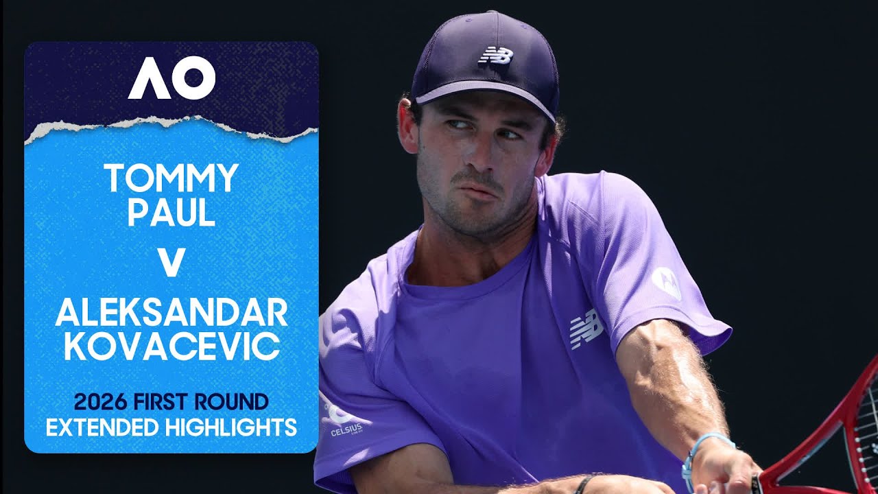 Tommy Paul v Aleksandar Kovacevic Extended Highlights | Australian Open 2026 First Round